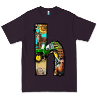 Plum farm life alphabet lowercase letters h Premium Tee - BundleAndBundleShop