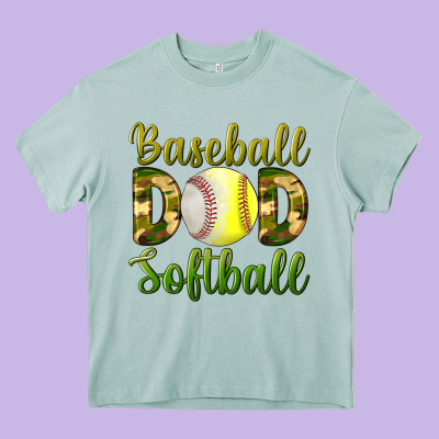 Baseball Dad Softball Heavy Core Tee Designed By Bundleandbundleshop