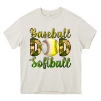Cream Baseball Dad Softball Heavy Core Tee - BundleAndBundleShop