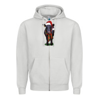 Dove Grey black angus Zipper Hoodie - RanaPortraitStore