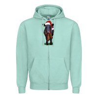 Seafoam black angus Zipper Hoodie - RanaPortraitStore