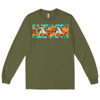 Army Green Goat Family Fall Long Sleeve Tee - Artiststas