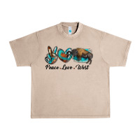 French Oak peace love west bison Urban Heavy Tee - RanaPortraitStore