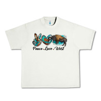 Pistachio peace love west bison Urban Heavy Tee - RanaPortraitStore