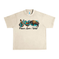 Sandshell peace love west bison Urban Heavy Tee - RanaPortraitStore