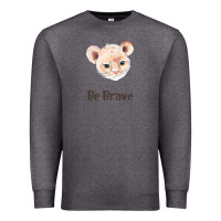 Charcoal Heather lion cute animals Premium Sweatshirt - RanaPortraitStore