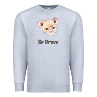 Heather Grey lion cute animals Premium Sweatshirt - RanaPortraitStore