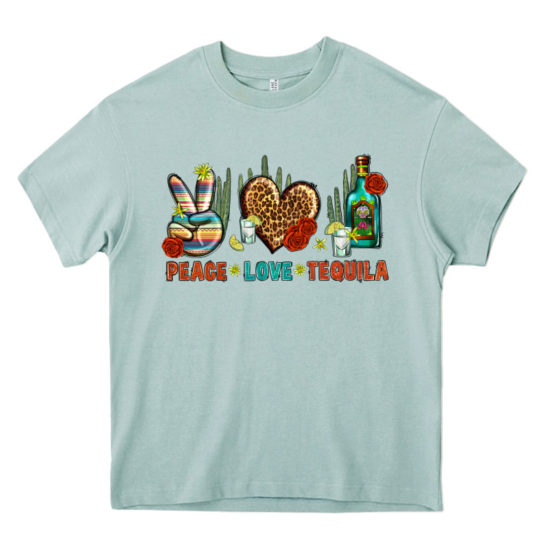 Peace Love Tequila Heavy Core Tee by BundleAndBundleShop | Teevron
