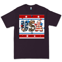 Plum 4th of july usa seamless pattern Premium Tee - BundleAndBundleShop
