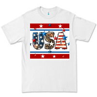 White 4th of july usa seamless pattern Premium Tee - BundleAndBundleShop