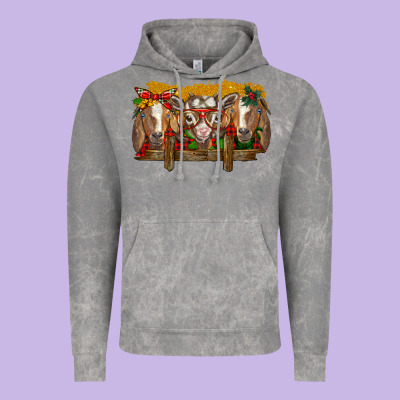 Christmas Goats Vintage Hoodie Designed By Barkaloodesign