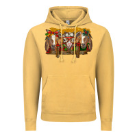 Vintage Mustard Christmas goats Vintage Hoodie - BarkalooDesign