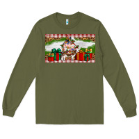 Army Green Stocked christmas farm Long Sleeve Tee - Artiststas