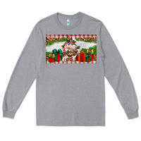 Heather Grey Stocked christmas farm Long Sleeve Tee - Artiststas