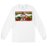 White Stocked christmas farm Long Sleeve Tee - Artiststas