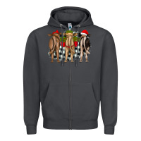 Smoke christmas heifers back view Zipper Hoodie - RanaPortraitStore