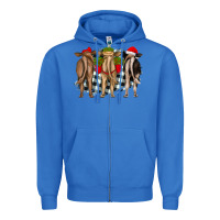 True Royal christmas heifers back view Zipper Hoodie - RanaPortraitStore