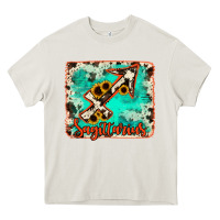 Cream Sagittarius turquoise cowhide Heavy Core Tee - RanaPortraitStore