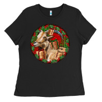 Black Spanish Goat Christmas Ladies Tee - LillyAllenDesigns