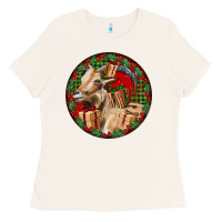 Bone Spanish Goat Christmas Ladies Tee - LillyAllenDesigns