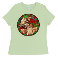 Matcha Spanish Goat Christmas Ladies Tee - LillyAllenDesigns