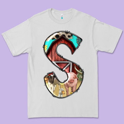 Farm Life Alphabet Lowercase Letters S Premium Tee Designed By Bundleandbundleshop