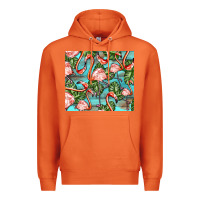 Carrot flamingos with leaves Premium Hoodie - BarkalooDesign