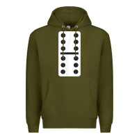 Army Green double six dominoes tshirt halloween costume 6 6 domino game t shirt Premium Hoodie - baoMotion