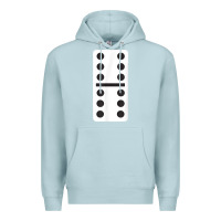 Blue Mist double six dominoes tshirt halloween costume 6 6 domino game t shirt Premium Hoodie - baoMotion