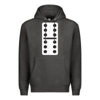 Charcoal Heather double six dominoes tshirt halloween costume 6 6 domino game t shirt Premium Hoodie - baoMotion