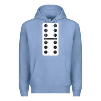 Colony Blue double six dominoes tshirt halloween costume 6 6 domino game t shirt Premium Hoodie - baoMotion
