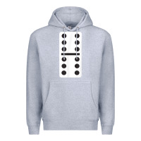 Heather Grey double six dominoes tshirt halloween costume 6 6 domino game t shirt Premium Hoodie - baoMotion