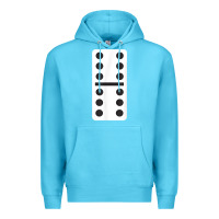 Ocean Blue double six dominoes tshirt halloween costume 6 6 domino game t shirt Premium Hoodie - baoMotion