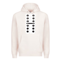 Pale Pink double six dominoes tshirt halloween costume 6 6 domino game t shirt Premium Hoodie - baoMotion