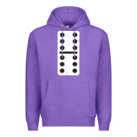Purple double six dominoes tshirt halloween costume 6 6 domino game t shirt Premium Hoodie - baoMotion