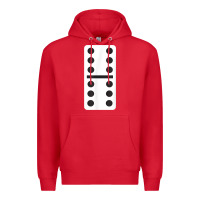 Red double six dominoes tshirt halloween costume 6 6 domino game t shirt Premium Hoodie - baoMotion