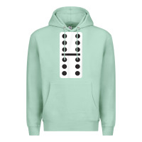 Seafoam double six dominoes tshirt halloween costume 6 6 domino game t shirt Premium Hoodie - baoMotion