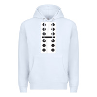 White double six dominoes tshirt halloween costume 6 6 domino game t shirt Premium Hoodie - baoMotion