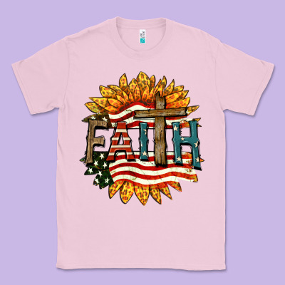 Faith Usa Classic Tee Designed By Fadigitalartstudio
