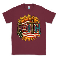 Burgundy Faith USA Classic Tee - FaDigitalArtStudio