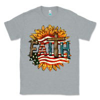 Heather Grey Faith USA Classic Tee - FaDigitalArtStudio