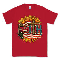 Red Faith USA Classic Tee - FaDigitalArtStudio