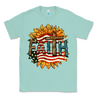 Seafoam Faith USA Classic Tee - FaDigitalArtStudio