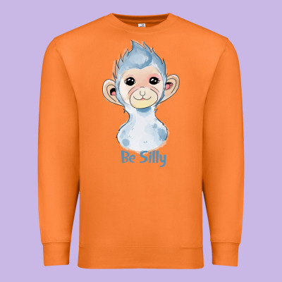 Monkey Cute Animals Premium Sweatshirt Designed By Ranaportraitstore