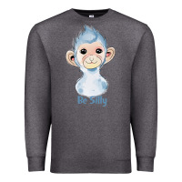 Charcoal Heather monkey cute animals Premium Sweatshirt - RanaPortraitStore