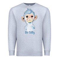 Heather Grey monkey cute animals Premium Sweatshirt - RanaPortraitStore
