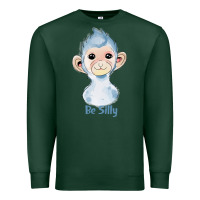 Sports Green monkey cute animals Premium Sweatshirt - RanaPortraitStore
