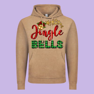 Christmas Jingle Bells Vintage Hoodie Designed By Barkaloodesign