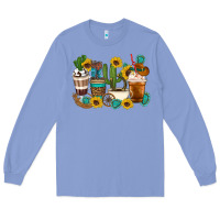 Colony Blue Coffee cups Long Sleeve Tee - Artiststas