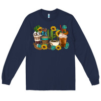 Navy Coffee cups Long Sleeve Tee - Artiststas